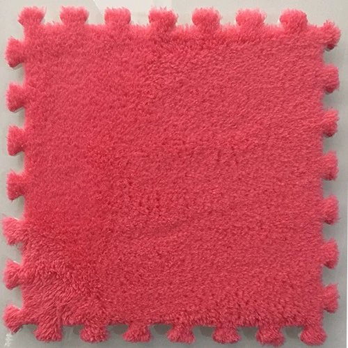 Foam Puzzle Carpet Mat, 30×30 cm Interlocking Velvet Tiles for Bedroom, Soft Crawling Pad