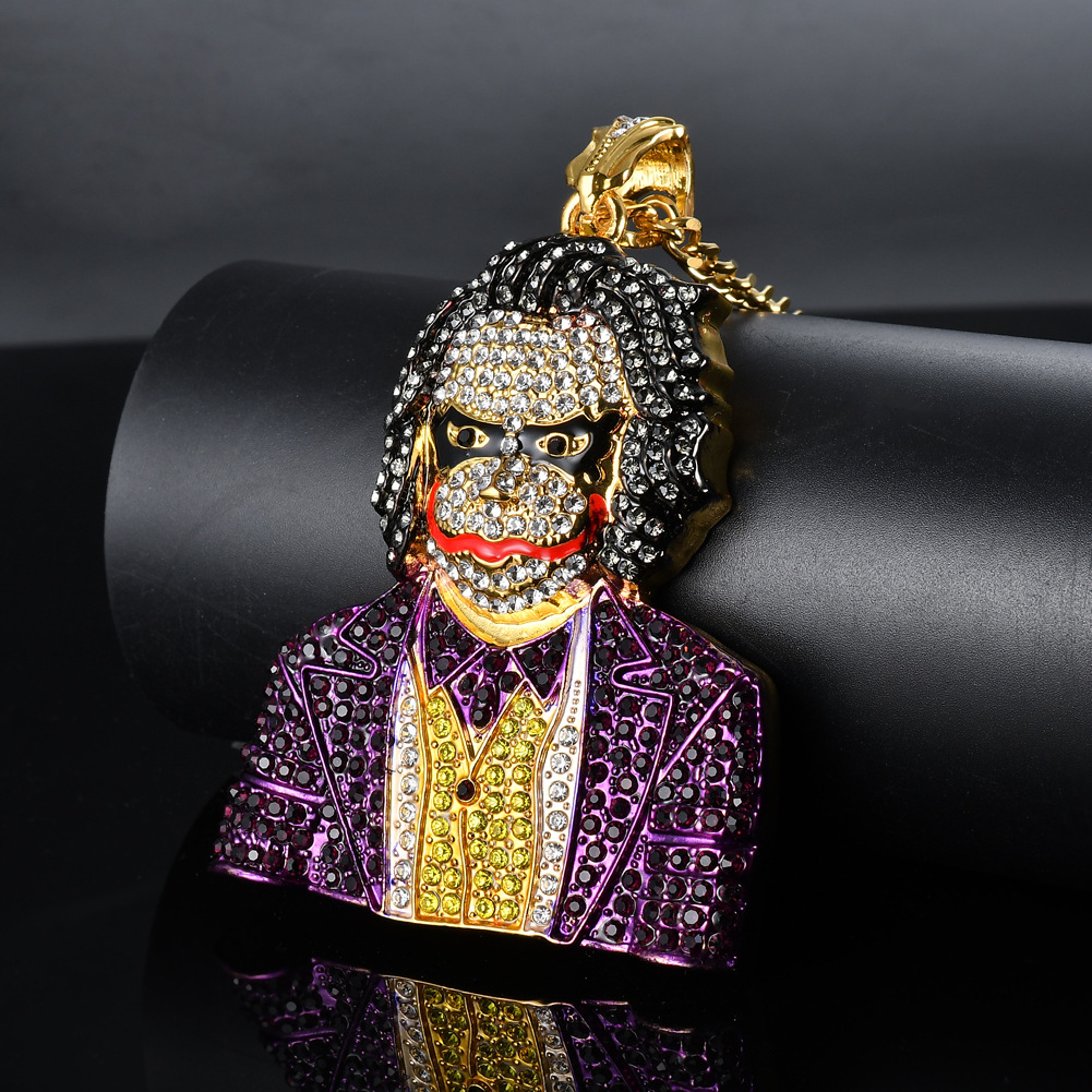 Hip-Hop Clown Pendant Necklace - Detail