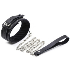 工廠店批發情趣用品捆綁玩具成人情趣真皮頸圈脖套牽引狗鏈子工具