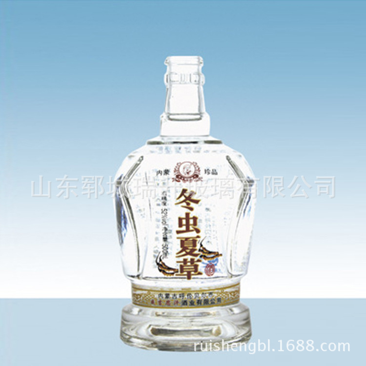 晶白酒瓶   烤花瓶玻璃酒瓶  油瓶 红酒洋酒玻璃瓶 厂家