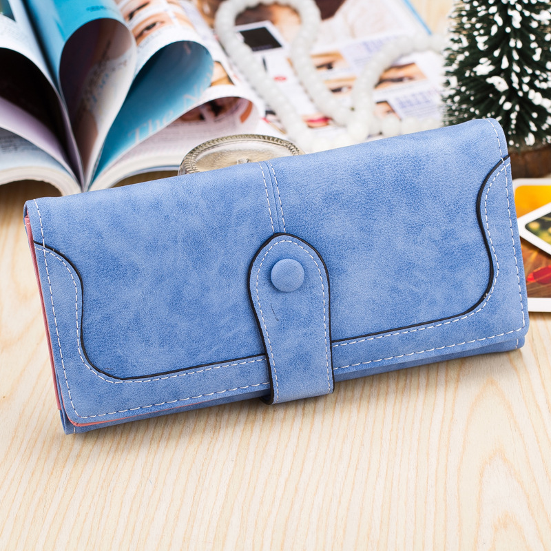 Women's Solid Color Pu Leather Magnetic Buckle Wallets display picture 2