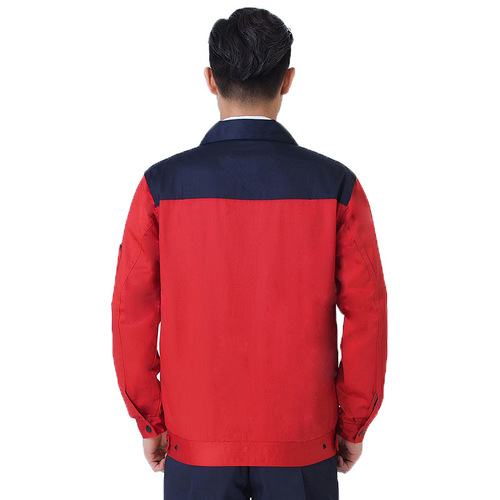 Factory direct sales of spring and autumn long-sleeved labor protection work clothes, welding engineering clothes, factory long-sleeved tops with customized LOGO