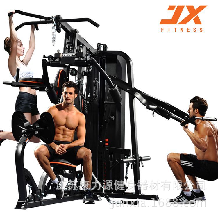 JX-112十人站综合训练器功能综合训多功能力量综合训练器家用组合-阿里巴巴