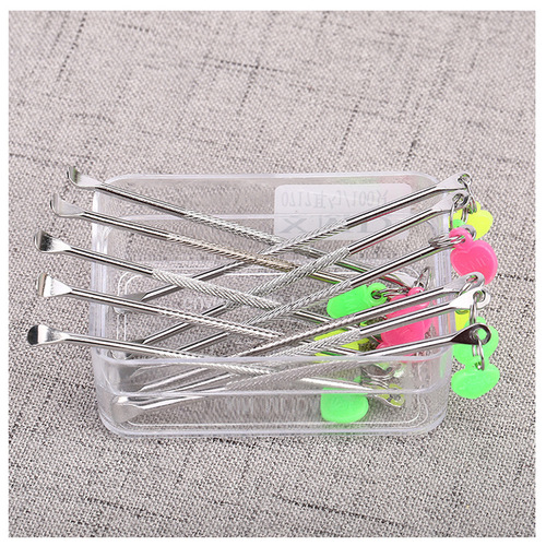 Stainless steel safety ear pick ear pick tool wholesale spiral non-luminous ear pick metal ear cleaner with hole ear pick