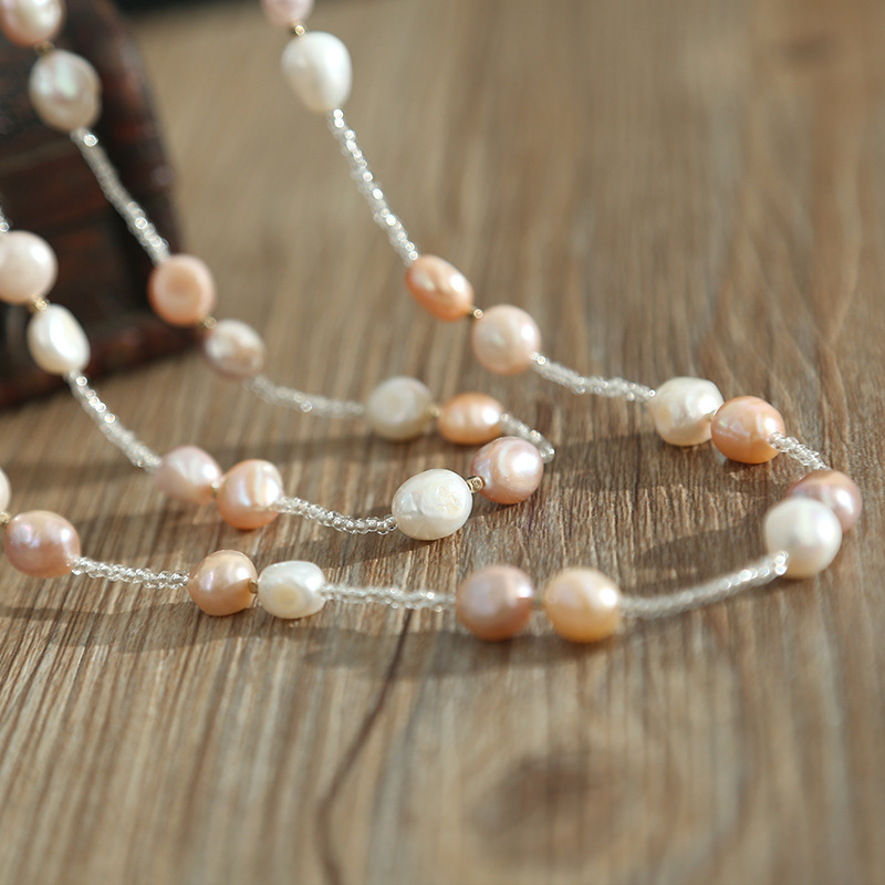 2018时尚新款天然巴洛克超值超长款项链毛衣链饰品批发混批|ms