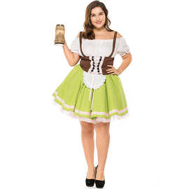 2021大码德国啤酒女佣服 巴伐利亚民族传统服装cosplay狂欢节服装