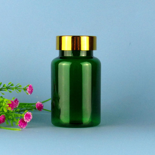 120ml capsule health product bottle PET polyester plastic packaging medicine bottle brown green blue large mouth