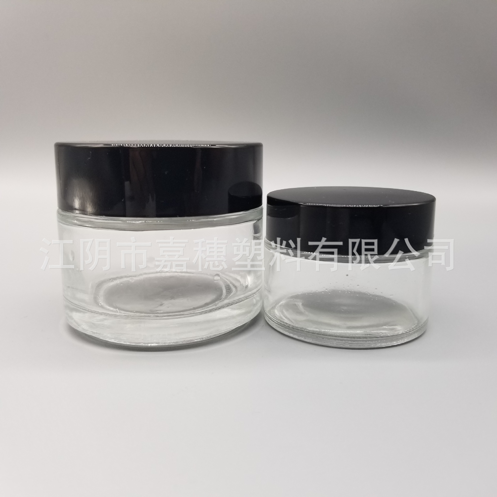 50g100g蒙砂丝印烫金玻璃膏霜罐面霜罐广口瓶abs盖子氧化铝盖密封