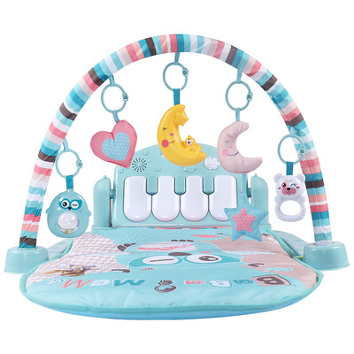【厂家直销】婴儿健身架脚踏琴益智新生玩具礼品爬行垫游戏毯音乐|ru
