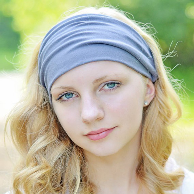 Pure Color Cotton Yoga Wide-brim Elastic Headgear Facial Mask Headband Wholesale Nihaojewelry display picture 13