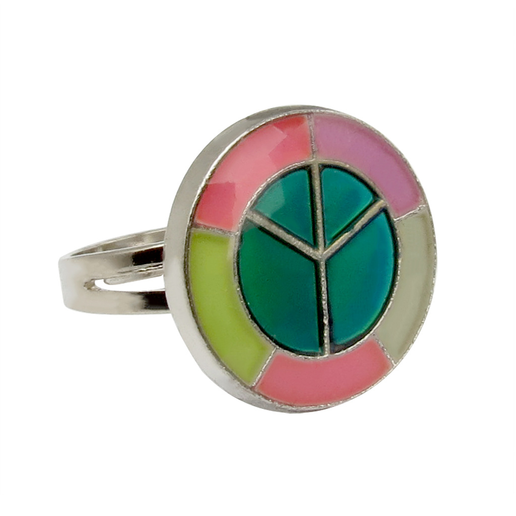 50g Weight Artificial Gemstones Inlay Material Birthday Occasion Alloy Material Heart Pattern Women'S Gender Plating Design Fashion Style Simple Peach Heart Love Butterfly Moon Color Changing Ring 42