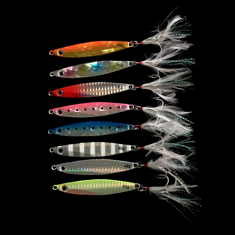 Metal Jigging Spoon Lures Wobbler Jig Bait Carp Striped Bass Fishing Tackle SwimBait