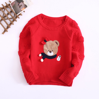 2019 new pattern originality Children's clothing lovely Cartoon animal Sweater baby sweater Sweater One piece On behalf of