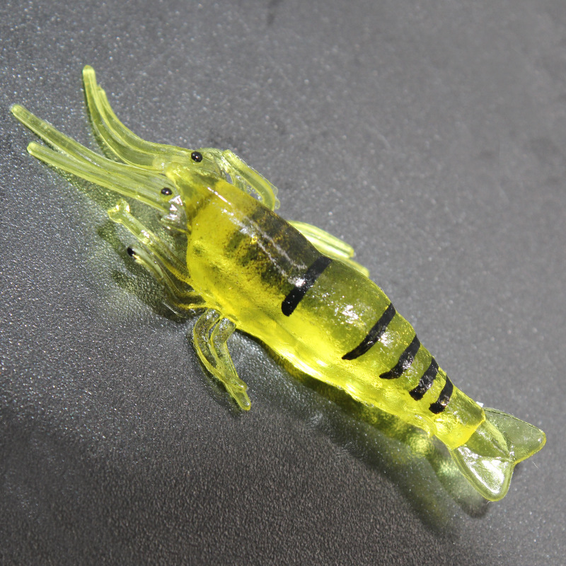 Soft Shrimp Fishing Lures Soft Plastic Baits Bass Trout Fresh Water Fishing Lure