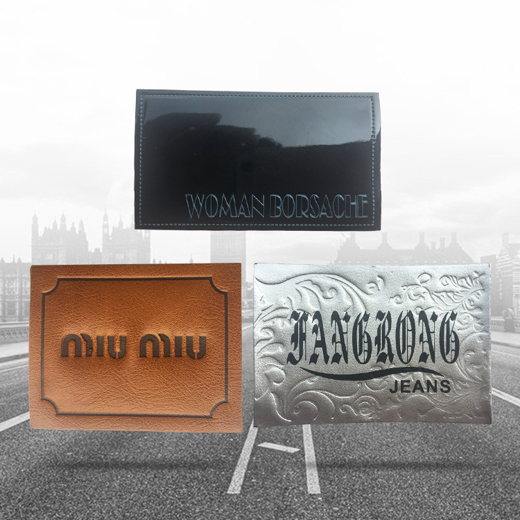 工厂直销压印变色皮标 金属五金皮标皮牌 定制牛仔裤童装皮标皮牌