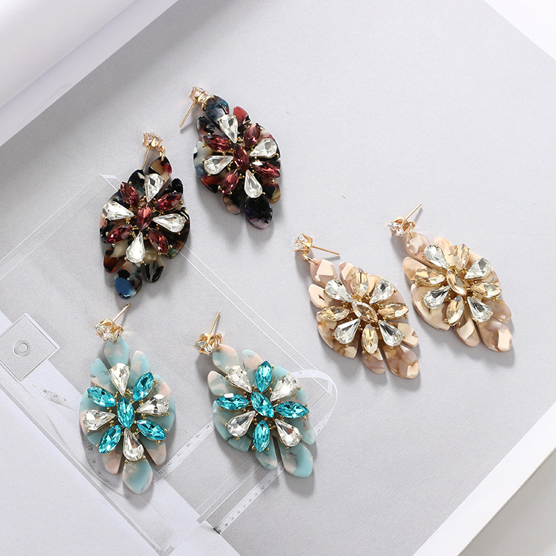 Alloy Fashion Flowers earring(Pink) NHGY1748-Pink