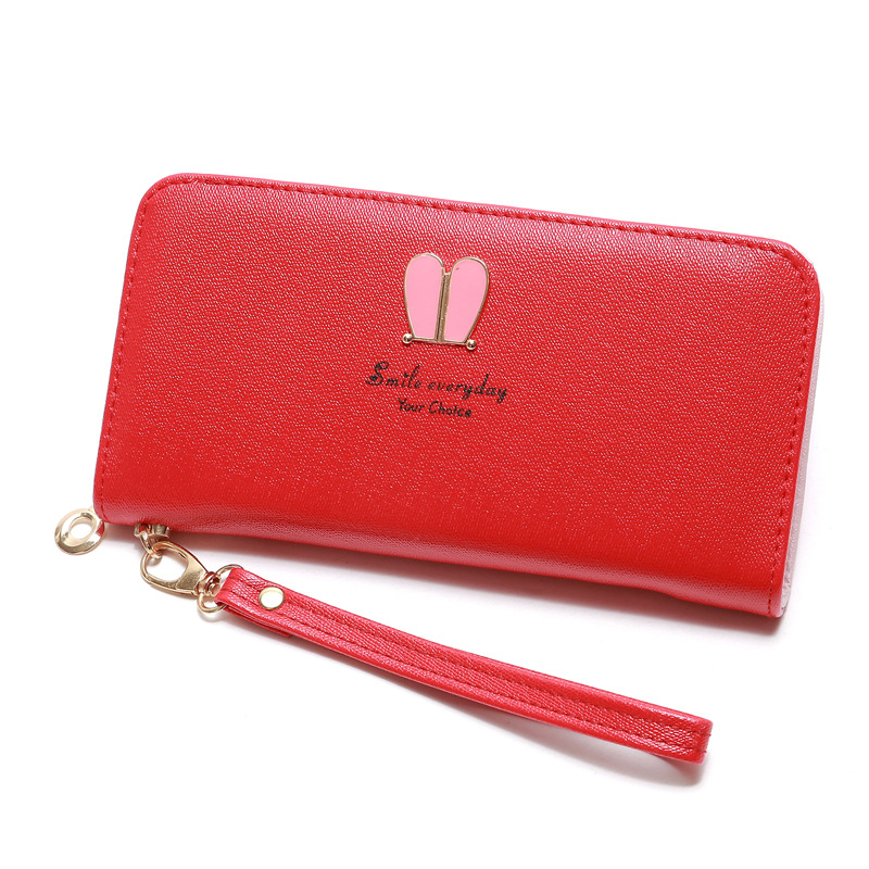 Korean Rabbit Ear Zipper Long Wallet display picture 13