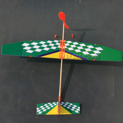 青少年航空模型 推荐飞行比赛 橡皮筋动力双翼飞机 猛禽战斗机|ms