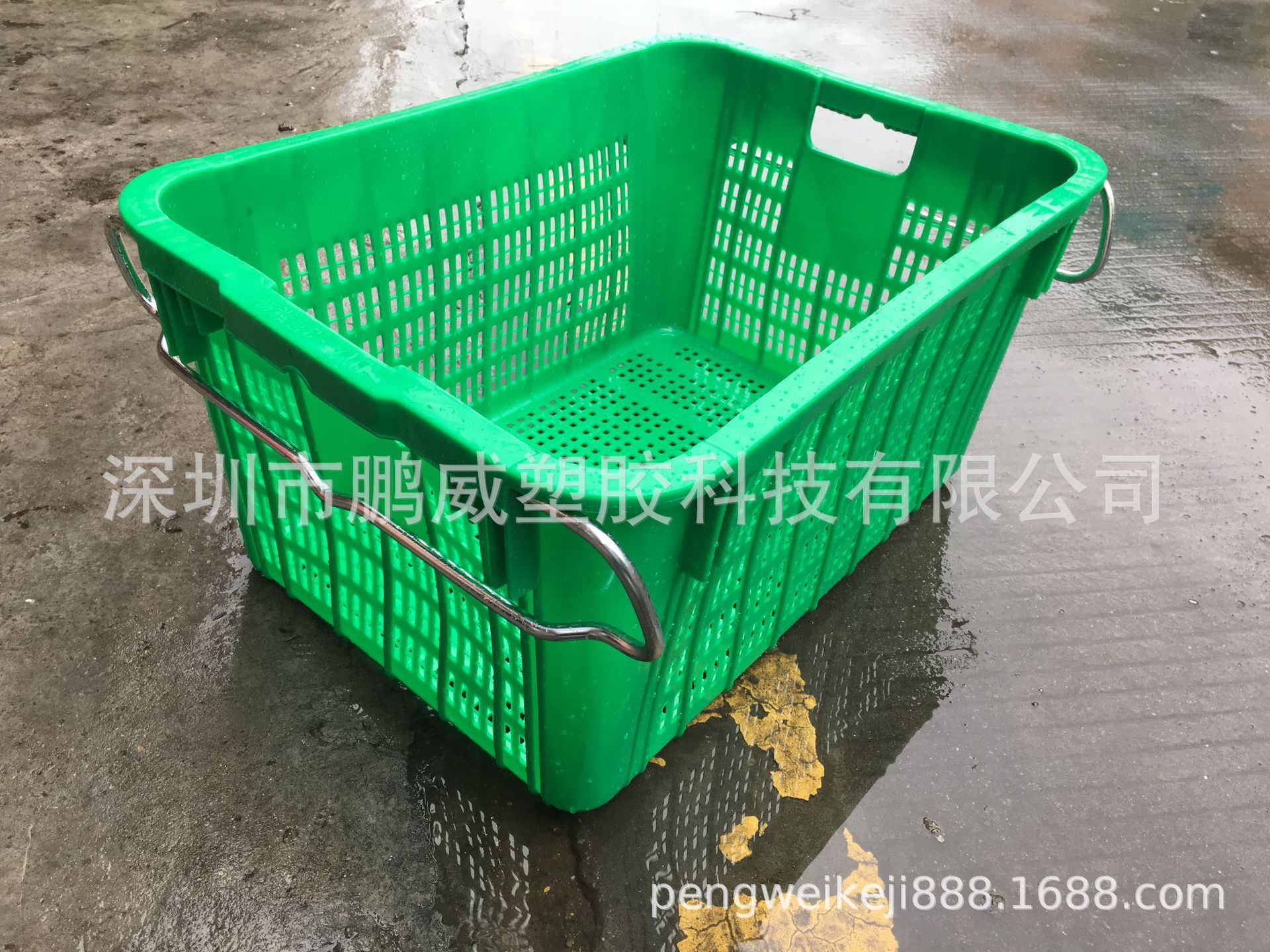 PW生产新料绿色加厚铁耳萝 花生丰收铁耳萝 蔬菜市场通用铁耳萝筐