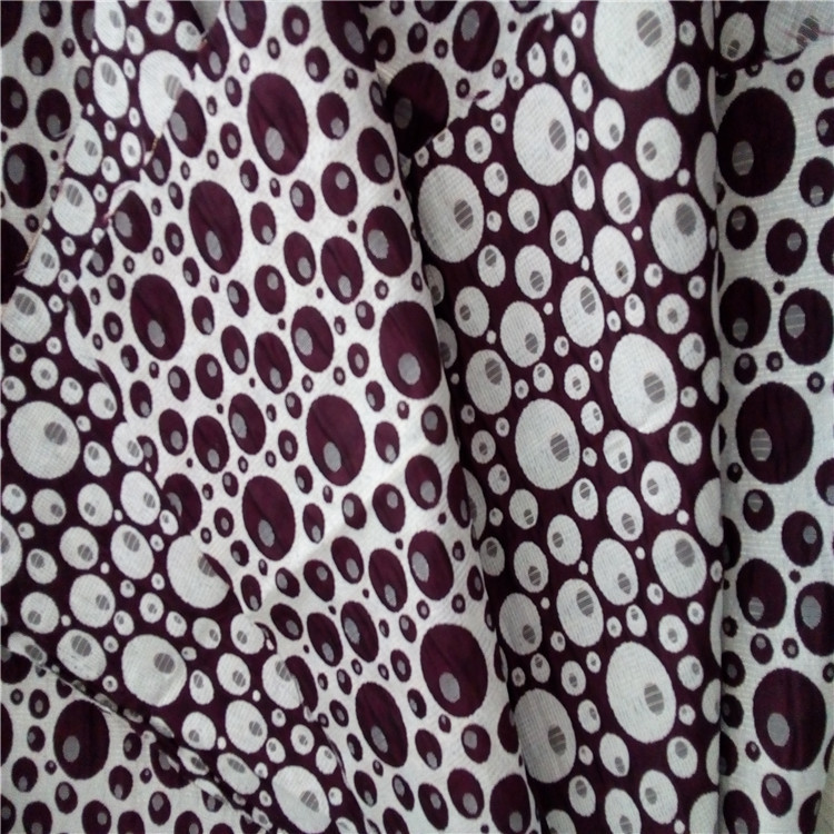 双圆图案银丝色织梭织提花面料服装装饰沙发布鞋子布