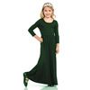 Colored dress, long long skirt, Amazon, children's clothing, European style, Aliexpress