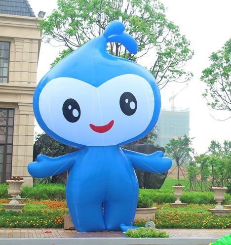 充气卡通气模 可爱小人偶行走卡通 气模厂家 批发 可来图
