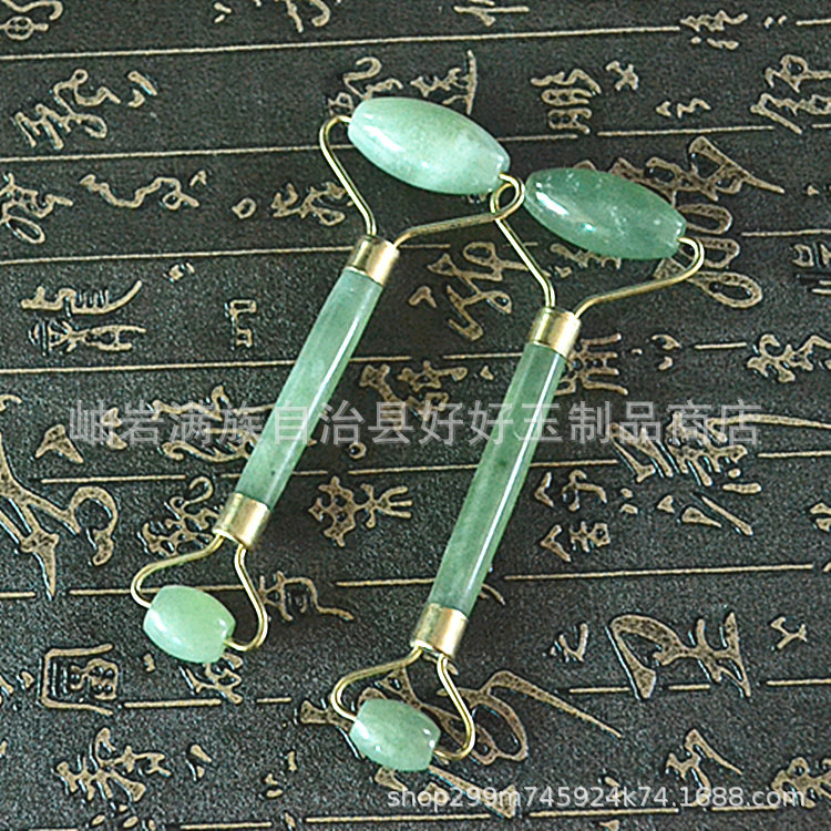 Jade belleza contenedor facial masajeador Jade rodillo facial ojo masaje palo xiuyu piedra cara empujador