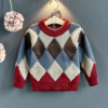 Autumn knitted scarf for boys, retro sweater, 2021 collection, Korean style