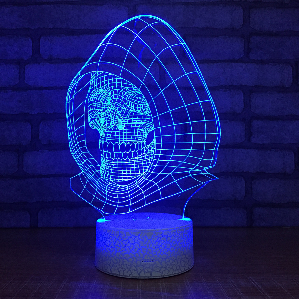 亚马逊爆款 爆裂纹3D灯小夜灯台灯