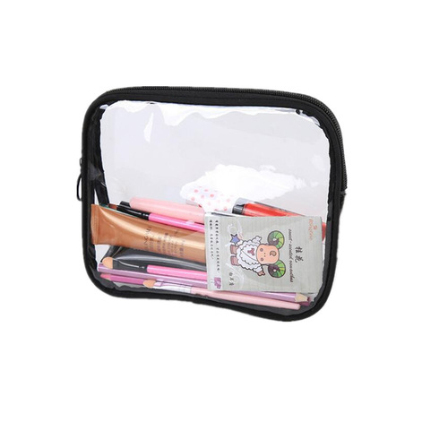 New transparent makeup storage bag pvc transparent color waterproof large and small travel toiletry bag wholesale