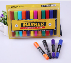12-color marker pens, colored large-tipped pens, erasable oily markers, POP markers, poster pens, refillable