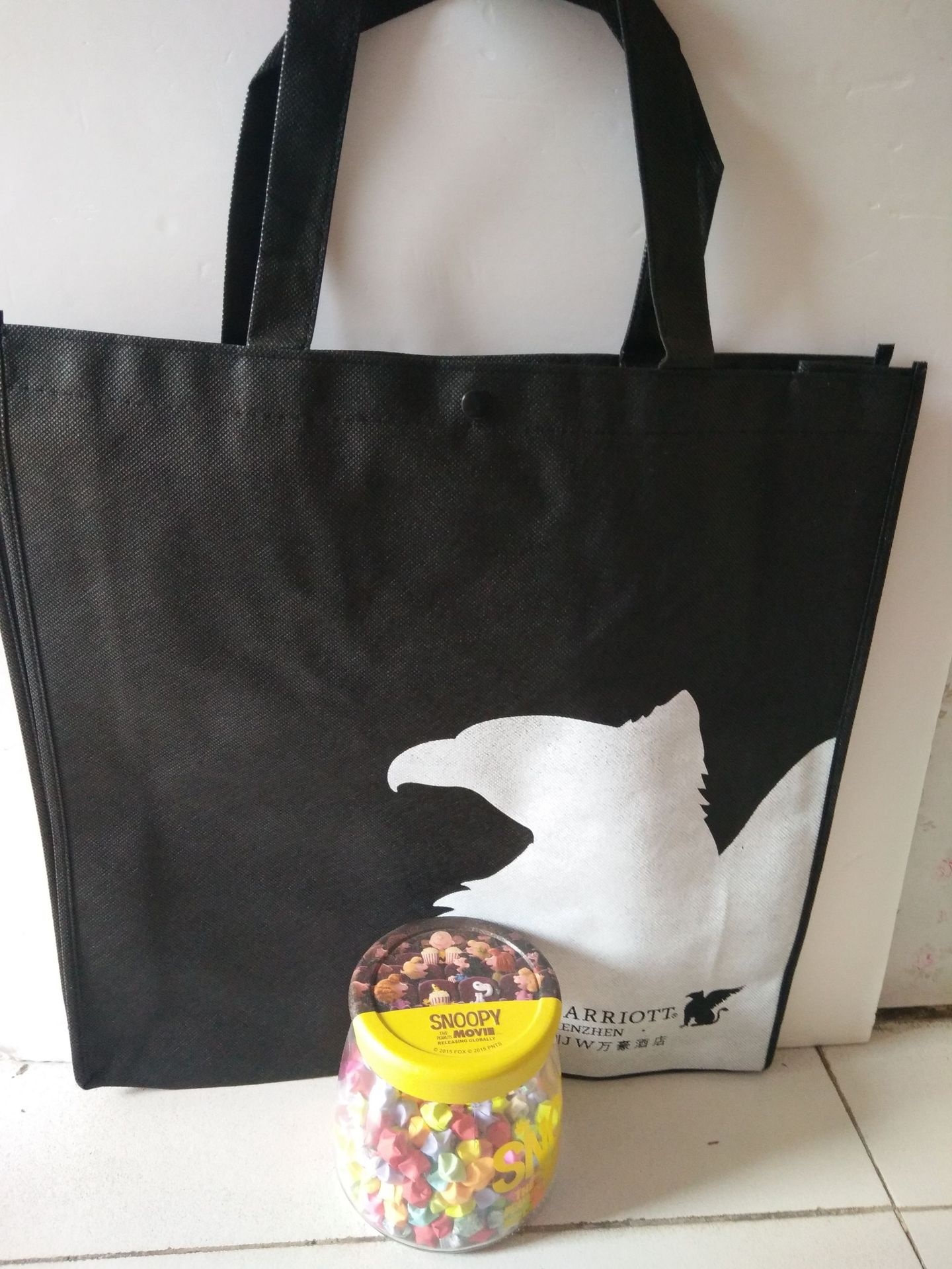 广州深圳覆膜无纺布袋手提袋印刷LOGO二维码购物袋热压服装袋