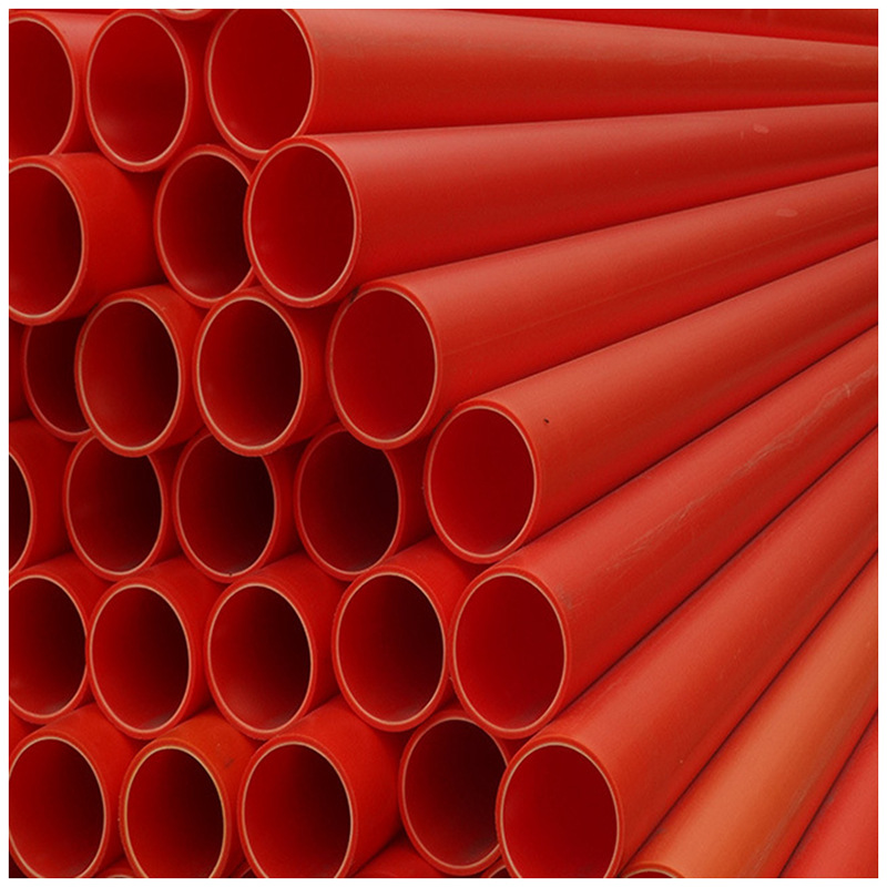 工厂橘红色MPP电线护套 平壁拖管焊接mpp电力管63*3.6mm