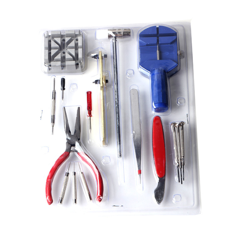 16 피스 더블 물집 시계 수리 도구 세트