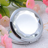 Cross -border e -commerce hot -selling round double -sided makeup mirror logo QR code crystal folding mirror high -end personalized pocket mirror