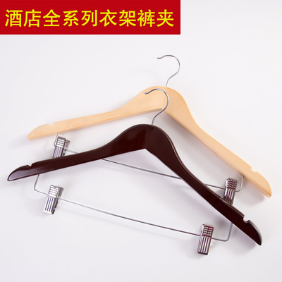 酒店宽肩木衣架实木西服西装衣撑挂衣架成人大衣架红木原木色衣架