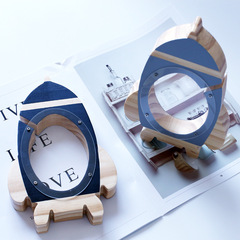 ins decoration Nordic crafts cross-border home acrylic rocket hollow piggy bank children's gift