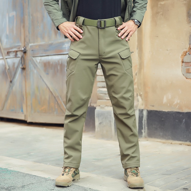 Man's clothing Archon Outdoor sharkskin soft shell pants Tactical Army Leggs Assault pants Waterproof warm men's camouflage_viptrois.com