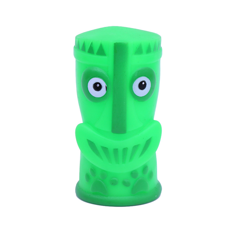 Juguete para mascotas maquillaje facial vinilo sonido educativo juguete interactivo perro molar diente limpieza juguete resistente a mordeduras en stock