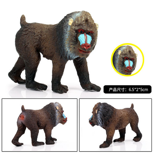 Cross-border solid simulation wildlife world baboon orangutan model red-faced monkey children's toys hand-made ornaments