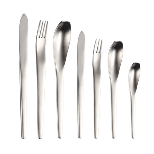 INS-style Stainless Steel Cutlery Set in Rose Gold Brushed Finish—Perfect for Nordic-Style Home Décor, Inspired by Korean & Japanese Trends