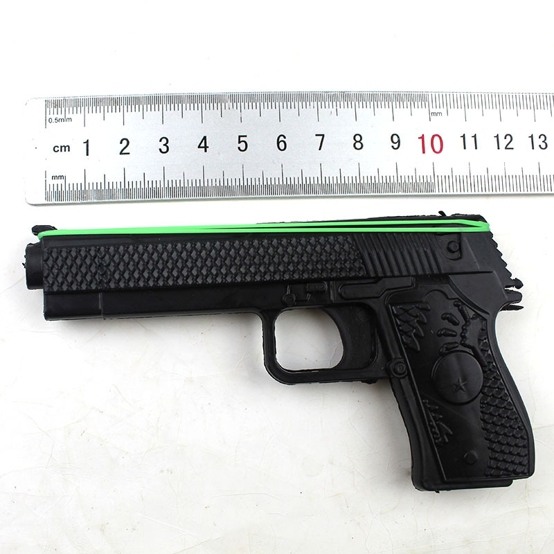 1 yuan 24 en Jesús comiendo pollo seis banda de goma de pelo continuo pistola niños clásico nostálgico niño escuela puerta pequeño juguete