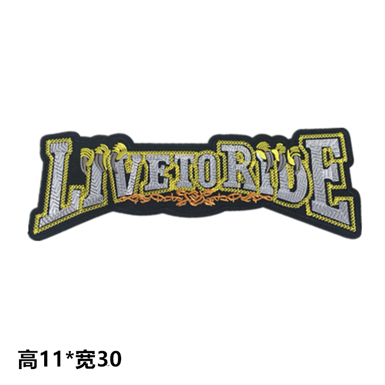 Estilo europeo y americano cráneo pegatinas de tela bordado estilo de la Universidad Ropa Decoración calcomanías fresco motocicleta fantasma cabeza reparación subsidio