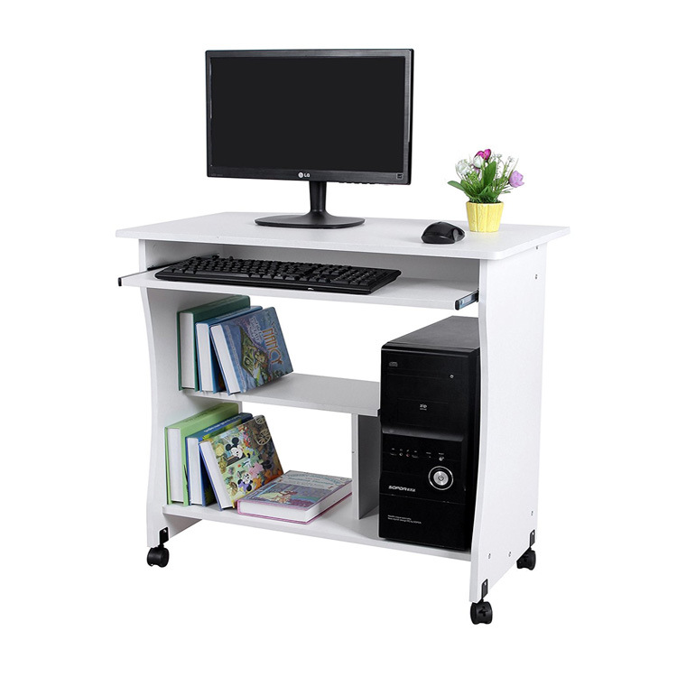 可移动双层电脑桌台式家用小户型现代桌省空间迷你书桌简约经济型