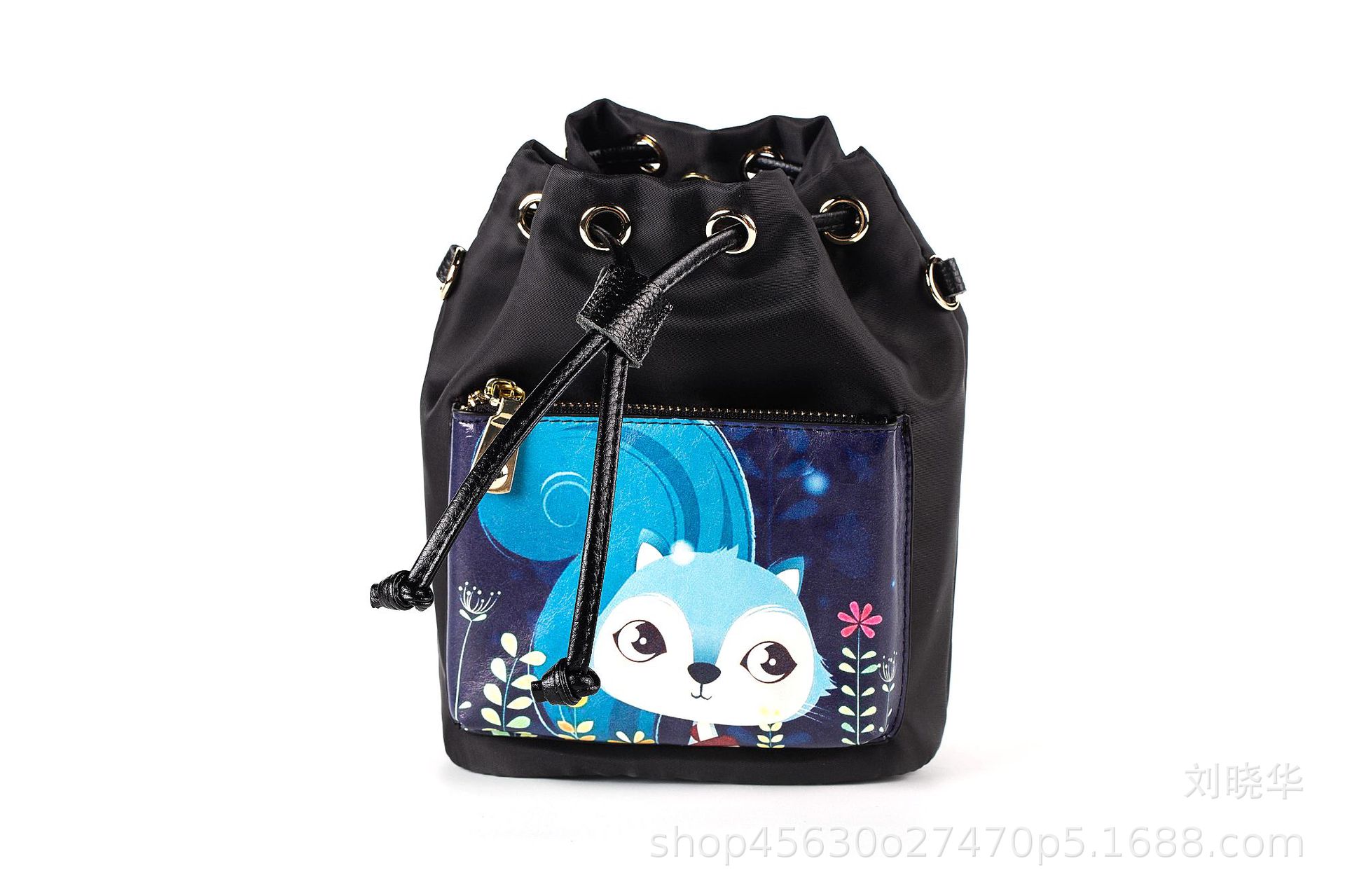 上新小包包女2018新款秋潮韓版百搭時尚水桶包單肩斜挎包真皮女包