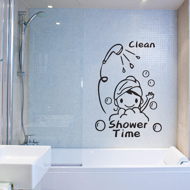 Clean Shower Time Bathing Kids Wall Stickers display picture 1