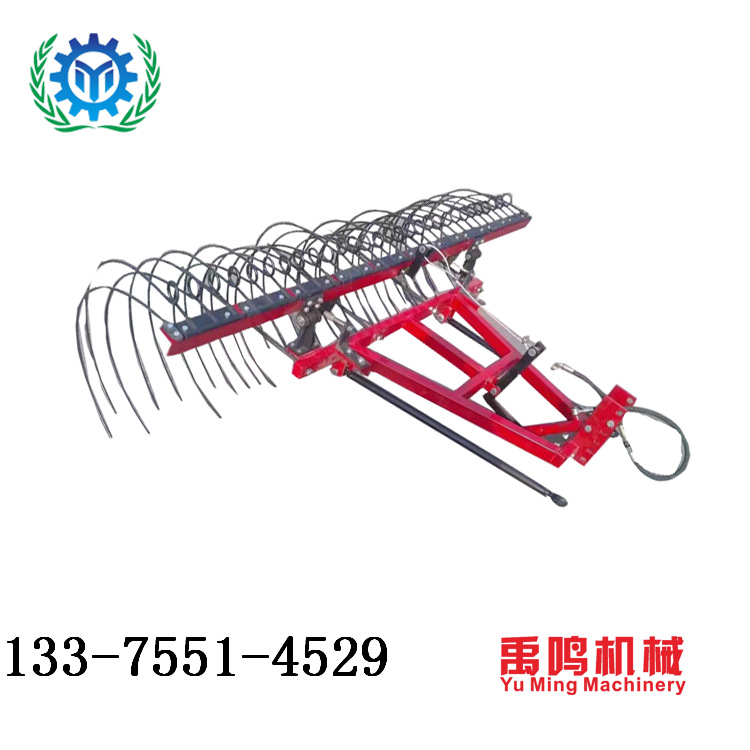 弹齿式搂草机拖拉机后悬挂 搂草耙子 四轮后置搂秸秆机