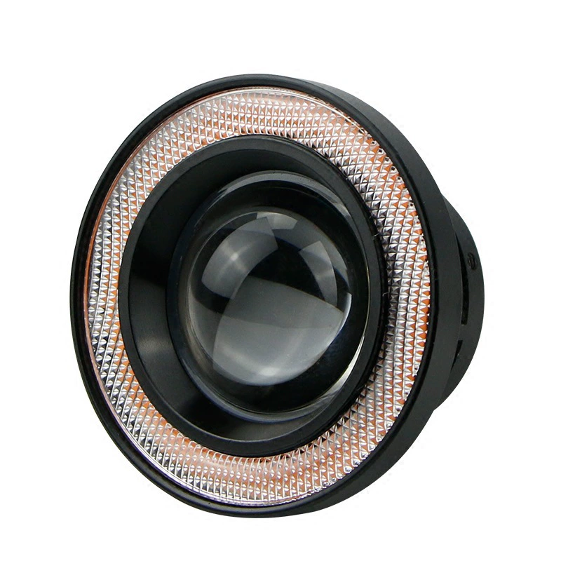 Автомобильная LED линзованная противотуманная фара 30W COB с ангельским кольцом/«глазом быка», модифицированная линза «рыбий глаз», дневная линия, 3 дюйма