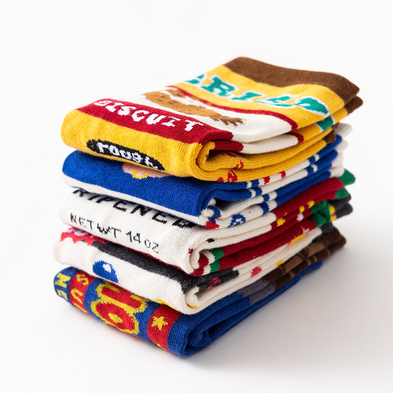 Unisex Casual Streetwear Cartoon Nylon Cotton Jacquard Crew Socks A Pair display picture 5