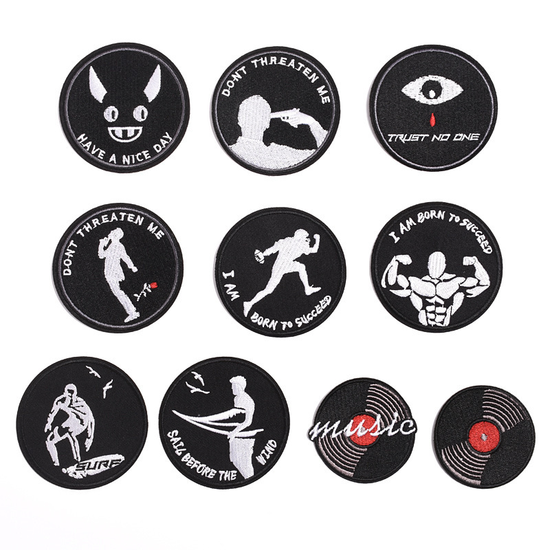 Embroidered cloth sticker badge cloth sticker patch sticker DIY decorative patch sticker factory direct supply Amazon patch cloth sticker